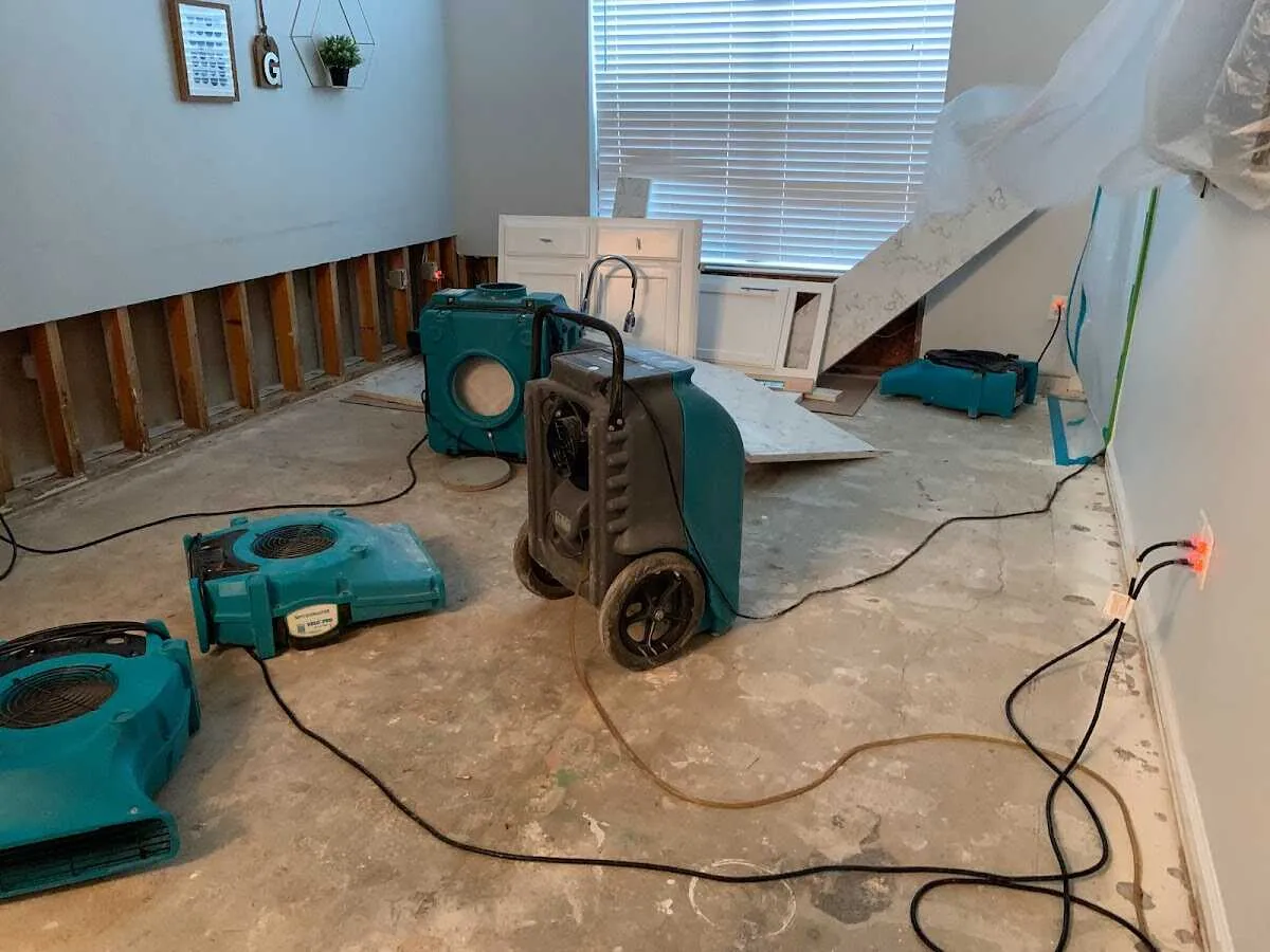 Dehumidifier in flood-cut room for Water Extraction & Removal in Williamsburg